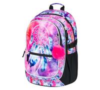 Baagl Schulrucksack für Mädchen, Schulranzen für Kinder mit ergonomisch geformter Rücken, Brustgurt und reflektierende Elemente (Traumfänger)