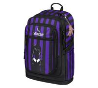 Baagl Schulrucksack Für Mädchen Teenager, Ergonomischer Kinderrucksack mit Laptopfach Für Schule, Extrem Leicht Rucksack mit Brustgurt und Reflektierenden Elementen (Wednesday)