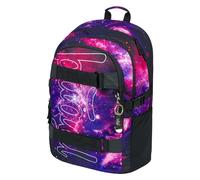 Baagl Schulrucksack für Mädchen Teenager - Skateboard Rucksack - Kinderrucksack mit Laptopfach und Brustgurt für Schule (Skate Galaxy)