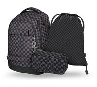 Schulset BAAGL Skate Max grau: Rucksack, Etui und Beutel