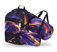 Baagl Schulrucksack Set Jungen 3 Teilig, Skateboard Rucksack, Schultasche ab 3. Klasse, Grundschule Ranzen mit Brustgurt, Ergonomischer Schulranzen, 25 l (Vibe)