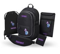 BAAGL SET 5 Core Fortnite Llama: Rucksack, Turnbeutel, Gürteltasche, Laptop-Hülle, Geldbörse GRS