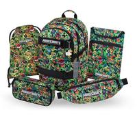 Baagl Schulrucksack Set Jungen 5 Teilig, Skateboard Rucksack, Schultasche ab 3. Klasse, Grundschule Ranzen mit Brustgurt, Ergonomischer Schulranzen, 25 l (Minecraft Chaos)