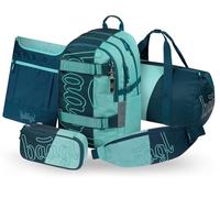 Baagl Schulrucksack Set Jungen 5 Teilig Skateboard Schultasche 25 l Petrol