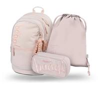 Baagl Schulrucksack Set Jungen Mädchen 3 Teilig Grundschule - Sand