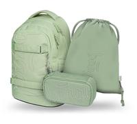 Baagl Schulrucksack Set Jungen Teenager 3 Teilig Skate MAX 30 l - Mentol
