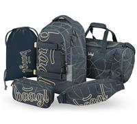 Baagl Schulrucksack Set Jungen Teenager 5 Teilig Ergonomisch 30 l - Wave