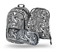 Baagl Schulrucksack Set Mädchen 3 Teilig, Schultasche für Grundschule Volksschule, Grundschule Ranzen mit Brustgurt, Ergonomischer Schulranzen (Mixture)