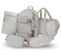Baagl Schulrucksack Set Mädchen 5 Teilig, Skateboard Rucksack, Schultasche ab 3. Klasse, Grundschule Ranzen mit Brustgurt, Ergonomischer Schulranzen, 25 l (Mist)