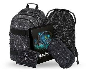 Baagl Schulrucksack Set Mädchen Jungen 5 Teilig, Schultasche ab 3. Klasse, Grundschule Ranzen mit Brustgurt, Ergonomischer Schulranzen (Harry Potter Deathly Hallows)