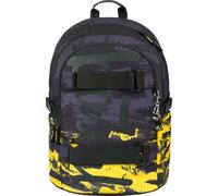 Baagl Schulrucksack für Jungen Mädchen Teenager - Skateboard Rucksack - Kinderrucksack mit Laptopfach und Brustgurt für Schule, Weiterführendeschule, Mittelschule (Dune)
