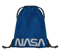 Baagl Turnbeutel für Junge, Wasserdichte Schuhbeutel für Kinder, Schule und Kindergarten Sportbeutel, Sportrucksack, Gymsack (NASA blau)