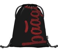 Baagl Turnbeutel für Jungen Mädchen - Sportbeutel für Kinder, Teenager - Schule und Sport Schuhbeutel, Sportsack mit Reflektiven Elementen (Skate Red)