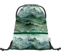 Baagl Turnbeutel für Jungen mit Reißverschlusstasche - Wasserdichter Schuhbeutel für Kinder - Schule und Kindergarten Sportbeutel - Lässiger Schwimmbeutel - Kinderbeutel für Sport (Dino)