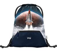 Baagl Turnbeutel für Jungen, Wasserdichte Schuhbeutel für Kinder, Schule und Kindergarten Sportbeutel, Sportsack (Space Shuttle)