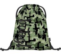 Baagl Turnbeutel für Jungen, wasserdichte Schuhbeutel für Kinder, Schule und Kindergarten Sportbeutel für Junge, Sportrucksack, Gymsack (Green)