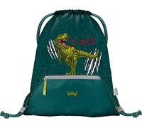 Baagl Turnbeutel für Jungen, Wasserdichte Schuhbeutel für Kinder, Schule und Kindergarten Sportbeutel, Sportsack (T-REX)