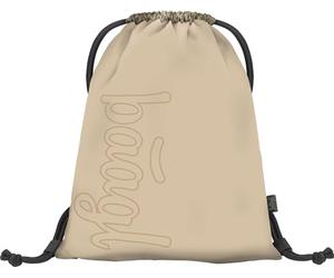 Baagl Turnbeutel für Jungen, wasserdichte Schuhbeutel für Kinder, Schule und Kindergarten Sportbeutel für Junge, Sportrucksack, Gymsack (Beige)