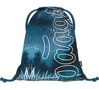 Baagl Turnbeutel für Jungs und Mädchen - Sportbeutel für Jungen, Kinder, Teenager - Schule und Sport Schuhbeutel, Sportsack mit Reflektiven Elementen (Skate Steel)