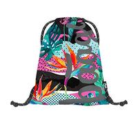 Baagl Turnbeutel für Mädchen - Sportbeutel für Kinder, Teenager - Schule und Sport Schuhbeutel, Sportsack mit Reflektiven Elementen (Skate Fresh)