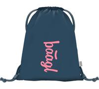 Baagl Turnbeutel für Mädchen und Damen - Schuhbeutel, Schule und Kindergarten Sportbeutel, Sportrucksack (Logo Rosa)