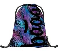 Baagl Turnbeutel für Mädchen und Damen - Schuhbeutel, Schule und Kindergarten Sportbeutel, Sportrucksack (Palm)