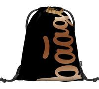 Baagl Turnbeutel für Mädchen und Jungen - Sportbeutel für Kinder, Teenager - Schule und Sport Schuhbeutel, Sportsack mit Reflektiven Elementen (Metallic Bronze)