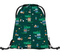 Baagl Turnbeutel Kindergarten, Sportbeutel für Jungen, Turnsackerl Kinder Sport Beutel Schuhbeutel Sportsack (Krokodil)