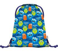 Baagl Turnbeutel Kindergarten, Sportbeutel für Jungen, Turnsackerl Kinder Sport Beutel Schuhbeutel Sportsack (Monsters)