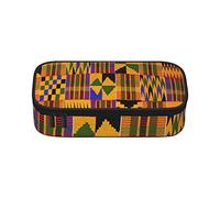 BAAROO Federmäppchen mit afrikanischem Ethno-Muster, große Kapazität, Stifttasche, Bürobedarf, Kosmetiktasche mit Fächern für Mädchen, farbe, 5.0cm*10.5cm*20.5cm, federmäppchen