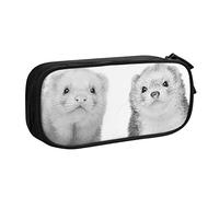 BAAROO Frettchen großes Federmäppchen mit 2 Fächern, Federmappe, Stifteetui, Organizer für Mädchen, Jungen, Studenten, Schule, Büro, farbe, 5.0cm*10.5cm*20.5cm, federmäppchen