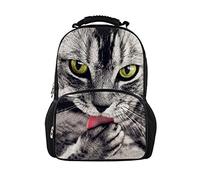 BAAROO Niedlicher Damen-Rucksack mit Tiermotiv und Katzen-Motiv, Grundschüler, farbe, 5.0cm*10.5cm*20.5cm, federmäppchen