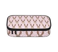 BAAROO Niedlicher Esel Tier Muster Große Kapazität Bleistift Stift Fall Büro Schule Tragbare Tasche Stift Box Schreibwaren Organizer, farbe, 5.0cm*10.5cm*20.5cm, federmäppchen