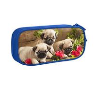 BAAROO Puppys Mops großes Federmäppchen mit 2 Fächern, Federmappe für Mädchen, Jungen, Studenten, Schule, farbe, 5.0cm*10.5cm*20.5cm, federmäppchen