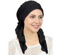 Babalet Women Slip-On Headscarf Pre-Tied Beanie Turban Headwear for Daily | Women Elegant Lace Headscarf Lightweight Breathable Head Wrap Non-slip Soft Hair Cover for Hair Loss Cancer Patients Sleeping