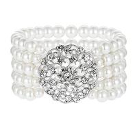 BABEYOND 1920s Armband Damen Perlen Blinkende Kristall Armband 20er Jahre Party Zubehör Armband Damen Gatsby Kostüm Accessoire