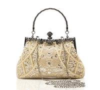 BABEYOND Abend-Clutch-Geldbörse für Damen - Vintage-Abendtasche, Zubehör für Damen, Gatsby 1920er Jahre, Perlen-Pailletten, Perlen-Clutch