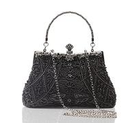 BABEYOND Abend-Clutch-Geldbörse für Damen - Vintage-Abendtasche, Zubehör für Damen, Gatsby 1920er Jahre, Perlen-Pailletten, Perlen-Clutch