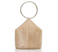 BABEYOND Damen Strass Clutch Abendtaschen Sparkly Glitter Runder Griff Geldbörse für 1920er Jahre Party Abschlussball Hochzeit, Gold5, Einheitsgröße