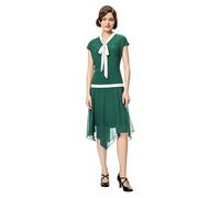 BABEYOND Gatsby Kleid für Damen - Chiffon Flapper Kleid Niedrige Taille 1920er Jahre Brüllende 20er Jahre Great Gatsby Party, Grün , 34