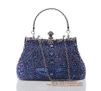 BABEYOND Handtasche Damen 1920s Strass Handtasche Abend Party Clutch Elegante Abschlussball Handtaschen Hochzeit Braut Zubehör (1-Blau)