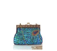 BABEYOND Vintage Flapper Pfau Clutch Gatsby Pailletten Abendhandtasche 1920er Jahre Perlen Tasche, Stil 2, Einheitsgröße