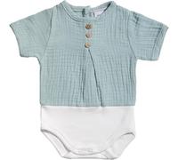 BABIDU Kurzarm-Baby-Body aus 100% Baumwolle, Baby-Body für Neugeborene aus weichem Bambula-Stoff, atmungsaktiv und hypoallergen für empfindliche Haut, Knopfverschluss, Unisex-Kleidung für Jungen