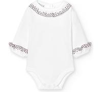 BABIDU Langarm-Baby-Body aus 100% Baumwolle, Rasenkragen mit Spitze, Baby-Body für Neugeborene aus weichem, hypoallergenem und atmungsaktivem Stoff, Unisex-Kleidung für Jungen und Mädchen
