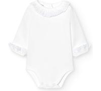 BABIDU Langarm-Baby-Body aus 100% Baumwolle, Rasenkragen mit Spitze, Baby-Body für Neugeborene aus weichem, hypoallergenem und atmungsaktivem Stoff, Unisex-Kleidung für Jungen und Mädchen