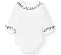 BABIDU Langarm-Baby-Body aus 100% Baumwolle, Rasenkragen mit Spitze, Baby-Body für Neugeborene aus weichem, hypoallergenem und atmungsaktivem Stoff, Unisex-Kleidung für Jungen und Mädchen