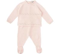 BABIDU Set aus Strickpullover und passender Gamasche, Uni, für Babys, Rosa, 3 meses
