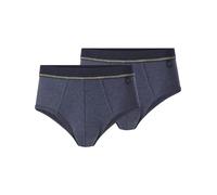 Slip BABISTA "2er Pack Slip FRANLOTE", Herren, Gr. XL, blau (dunkelblau melange), Obermaterial: 70% Baumwolle CO. 30% Polyester PES., Unterhosen, mit bunt betonten Akzenten (36569631-XL) dunkelblau me