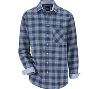 BABISTA Herren Flanellhemd Floreverti stylisches Karohemd aus Flanell mit Kentkragen und Brusttasche, warmes Hemd mit weichem Griff für Herbst und Winter, Reine Baumwolle blau, L - 41/42