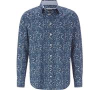 Langarmhemd BABISTA "Hemd LANDAR", Herren, Gr. M, weit, blau (dunkelblau gemustert), Obermaterial: 100% Baumwolle CO., Langarm, Hemden (39628248-M) dunkelblau gemustert
